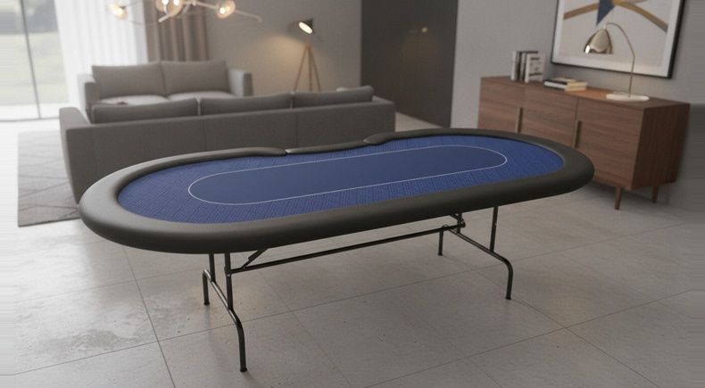 Mesa de Poker Dobrável 9 Lugares com Entrada de Dealer - Bra16